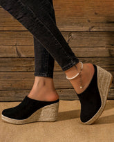 Bequeme Espadrille-Sandalen mit geschlossener Zehenpartie und freiem Fersenriemen